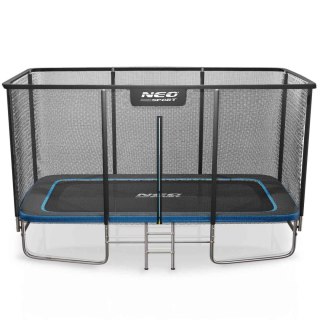 Trampolina ogrodowa prostokątna 14x10ft/427x305cm z siatką zewnętrzną i drabinką Neo-Sport