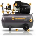 Kompresor sprężarka powietrzna olejowa 100l 8 bar Humberg HM-257
