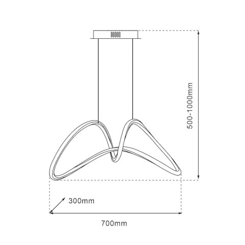 Lampa wisząca TESORO GOLD 48W LED