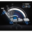 Fotel gamingowy obrotowy krzesło gracza podnóżek kubełkowy Lokar Sofotel
