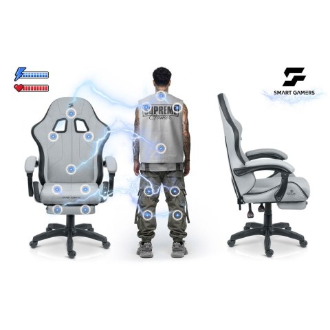 Fotel gamingowy obrotowy krzesło gracza podnóżek kubełkowy Lokar Sofotel