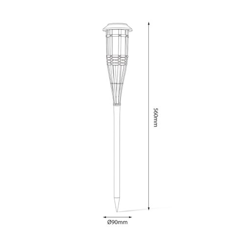 Lampka Solarna Bamboo 1800K IP44