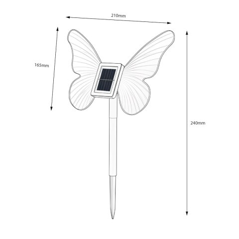 Lampka Solarna Butterfly 3000K IP44