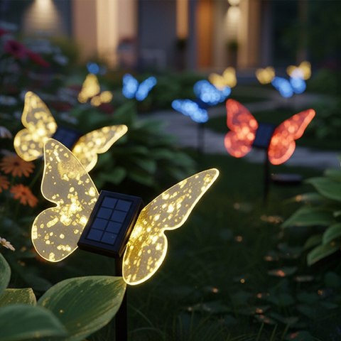 Lampka Solarna Butterfly RGB IP44