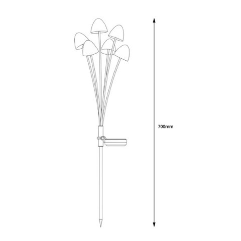 Lampka Solarna Mushrooms 3000K IP44