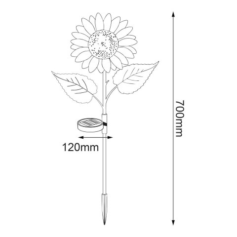 Lampka Solarna Sunflower 3000K IP44