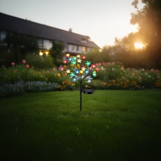 Lampka Solarna Tree 84cm RGB+3000K IP44