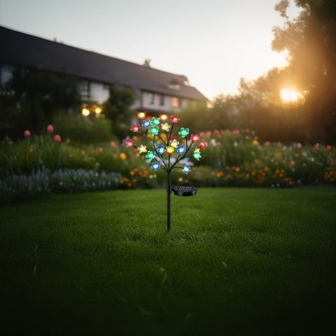 Lampka Solarna Tree 84cm RGB+3000K IP44