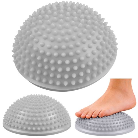 Półkula Sensoryczna Do Masażu Ćwiczeń Równowagi Szara 16 cm