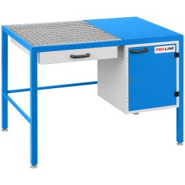 Stół szlifierski warsztatowy z szufladą na pył i szafką PRO-LINE 1180x780x850mm