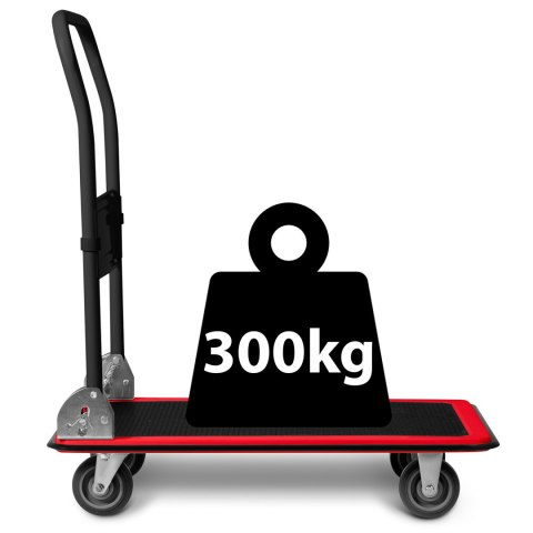 Wózek transportowy platformowy HM-506 czarno-czerwony