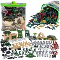 Baza Wojskowa Figurki Żołnierzyki Pojazdy Duży Zestaw Militarny 300 el.
