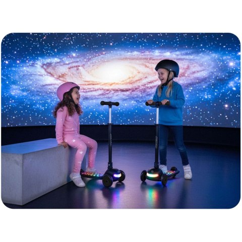 Hulajnoga trójkołowa dla dzieci balansowa LED Ricokids Glowi - czarna