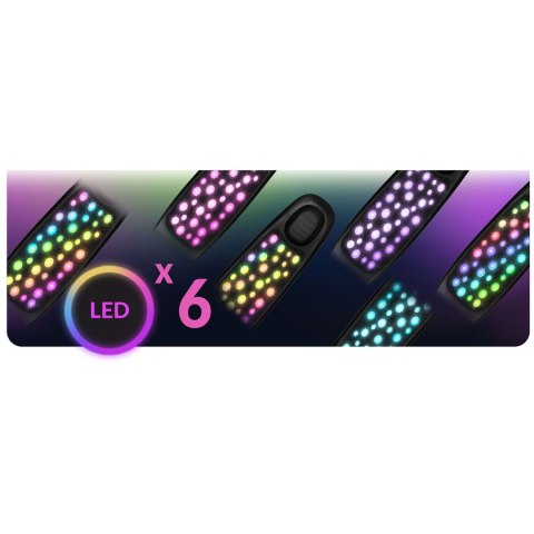 Hulajnoga trójkołowa dla dzieci balansowa LED Ricokids Glowi - czarna