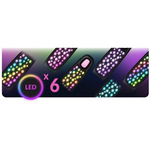 Hulajnoga trójkołowa dla dzieci balansowa LED Ricokids Glowi - czarno-różowa