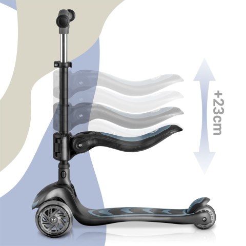 Hulajnoga trójkołowa dla dzieci balansowa siedzisko Nukido Flippo - czarna