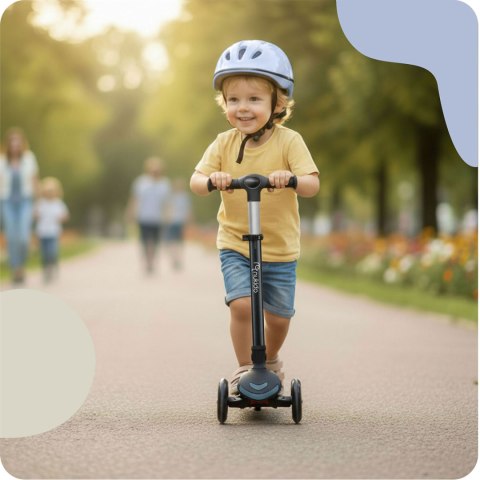 Hulajnoga trójkołowa dla dzieci balansowa siedzisko Nukido Flippo - czarna