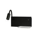 Lampa nocna z półką Shelf Led 4W+5W+2W lewa Czarny