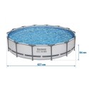 Basen ogrodowy stelażowy 427 x 84 cm zestaw 9w1 Bestway 56595