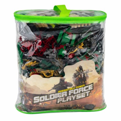 Baza Wojskowa Figurki Żołnierzyki Pojazdy Duży Zestaw Militarny 300 el.