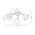 Lampa sufitowa CLARA GOLD 3xE27