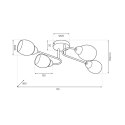 Lampa sufitowa KING GOLD 4xE27