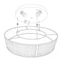 Lampa sufitowa Marshall 3xE27 Ø50cm Biały/Brąz