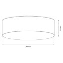 Lampa sufitowa Marshall 3xE27 Ø50cm Biały/Szary