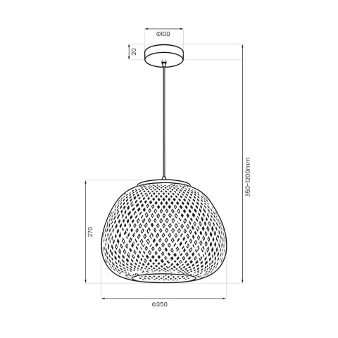 Lampa wisząca Petra 1xE27