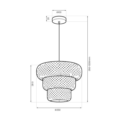 Lampa wisząca Tulum 1xE27