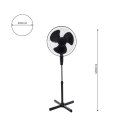 WENTYLATOR STOJĄCY EKO-LIGHT 16'' CZARNY