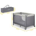Łóżeczko turystyczne + materac + torba125 x 65 x 78 cm RK-240 jasno szare