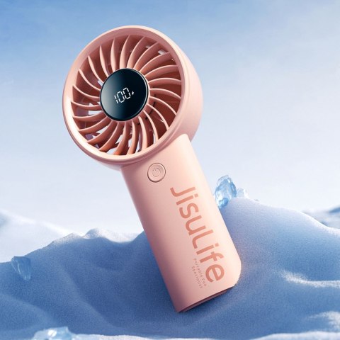 Mini wentylator wiatrak ręczny 3600mAh USB-C - różowy