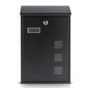Skrzynka na listy 39x25,5x12 cm czarna HM-864