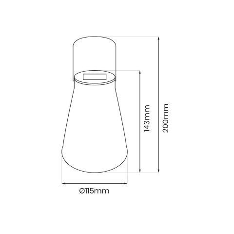 Lampka Solarna Cono 3000K IP44