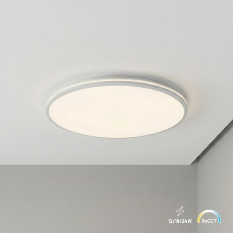 Plafon Hugo 16-24-32W 3CCT IP54 Biały