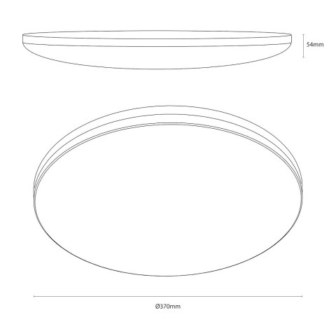 Plafon Hugo 16-24-32W 3CCT IP54 Biały