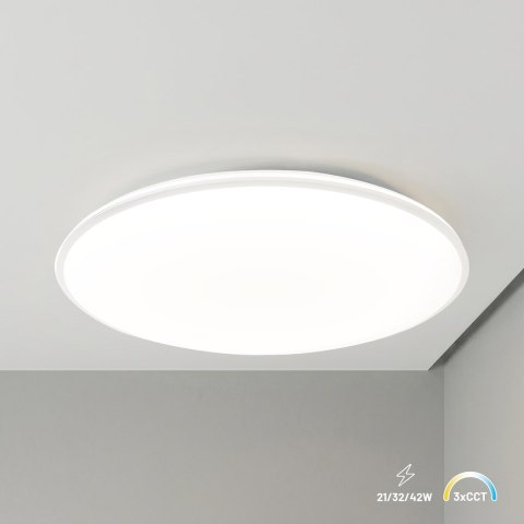 Plafon Hugo 21-32-42W 3CCT IP54 Biały