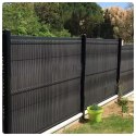 Siatka Cieniująca Na Ogrodzenie Płot Maskująca Szara 1.5M 10M 140g/m²