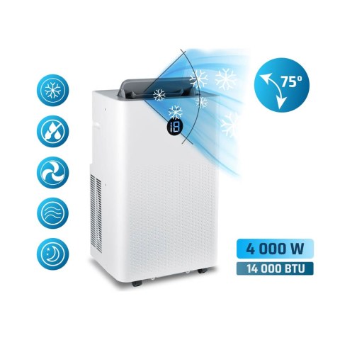 Klimatyzator przenośny z uszczelką 14000 BTU osuszacz grzanie WiFi 37l/24h Berdsen BD-584