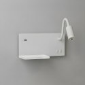 Lampa nocna z półką Shelf Led 4W+5W+2W prawa Biały
