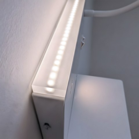 Lampa nocna z półką Shelf Led 4W+5W+2W prawa Biały