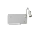 Lampa nocna z półką Shelf Led 4W+5W+2W prawa Biały
