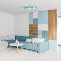 Lampa sufitowa Dixie 5xGX53 Niebieski/Biały