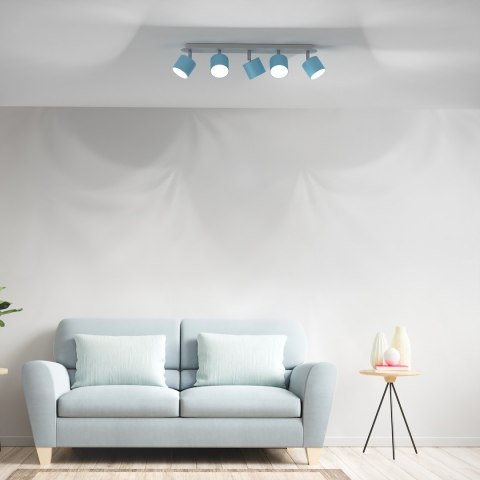 Lampa sufitowa Dixie 5xGX53 Niebieski/Biały