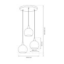 Lampa wisząca MONTE GOLD 3xE27