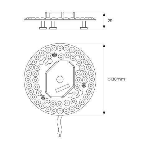 Moduł Led FIX 12W 5CCT Fi130