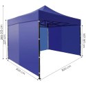 Pawilon ogrodowy eventowy automatyczny samorozkładalny namiot 3x3 m niebieski MultiGarden