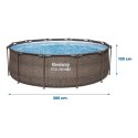 Basen ogrodowy stelażowy 366 x 100 cm 18w1 Bestway 56709