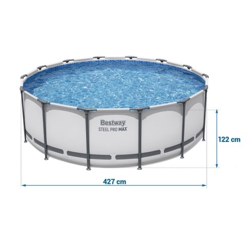 Basen ogrodowy stelażowy 427 x 122 cm 19w1 Bestway 5612X